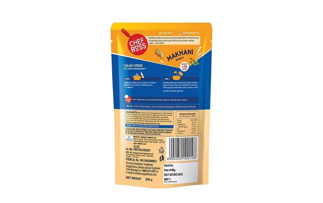 Chef Boss Makhani Gravy    Pack  200 grams